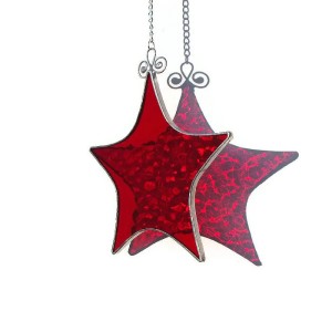 A Ruby Red Stained Glass Star For July Birthdays